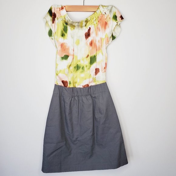 Anthropologie Multicolor Top and Gray Skirt Dress - Picture 3 of 8